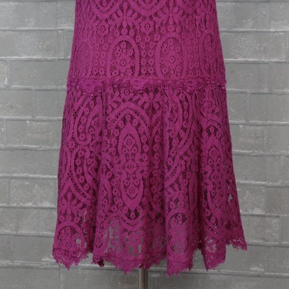 Free People Heart in Two Lace Layered Cami Mini Dress XS Magenta - Picture 9 of 14